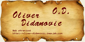 Oliver Didanović vizit kartica